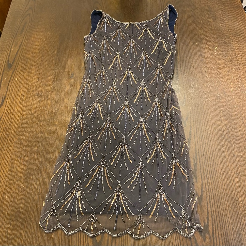 Elegant Beaded Black Dress